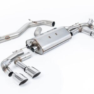 Audi S3 8Y Sportback modelos con GPF – 80mm no resonado (más sonido) sistema de escape cat-back con colas ovaladas pulidas colas