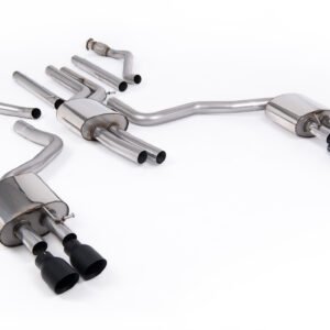 Audi A6 3.0 TFSI C7.5 – Resonated Cat Back with Cerakote Black Trims
