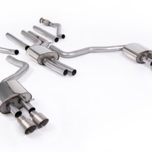 Audi A6 3.0 TFSI C7.5 – Resonated Cat Back with Brushed Titanium Trims
