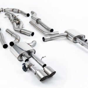 Audi S8 D5 V8 (batalla larga) – resonado (más discreto) cat-back con colas de titanio cepillado