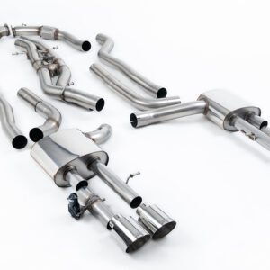 Audi S8 D5 V8 (batalla larga) – no resonado (más sonido) cat-back con colas pulidas
