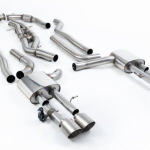 Audi S8 D5 V8 (batalla larga) – no resonado (más sonido) cat-back con colas de titanio cepillado