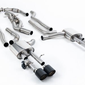 Audi S8 D5 V8 (batalla larga) – no resonado (más sonido) cat-back con colas de carbono