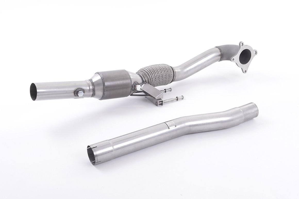 Large Bore Cast Downpipe with Race Cat (For Milltek Cat-back) (Audi/Seat/Skoda/VW)