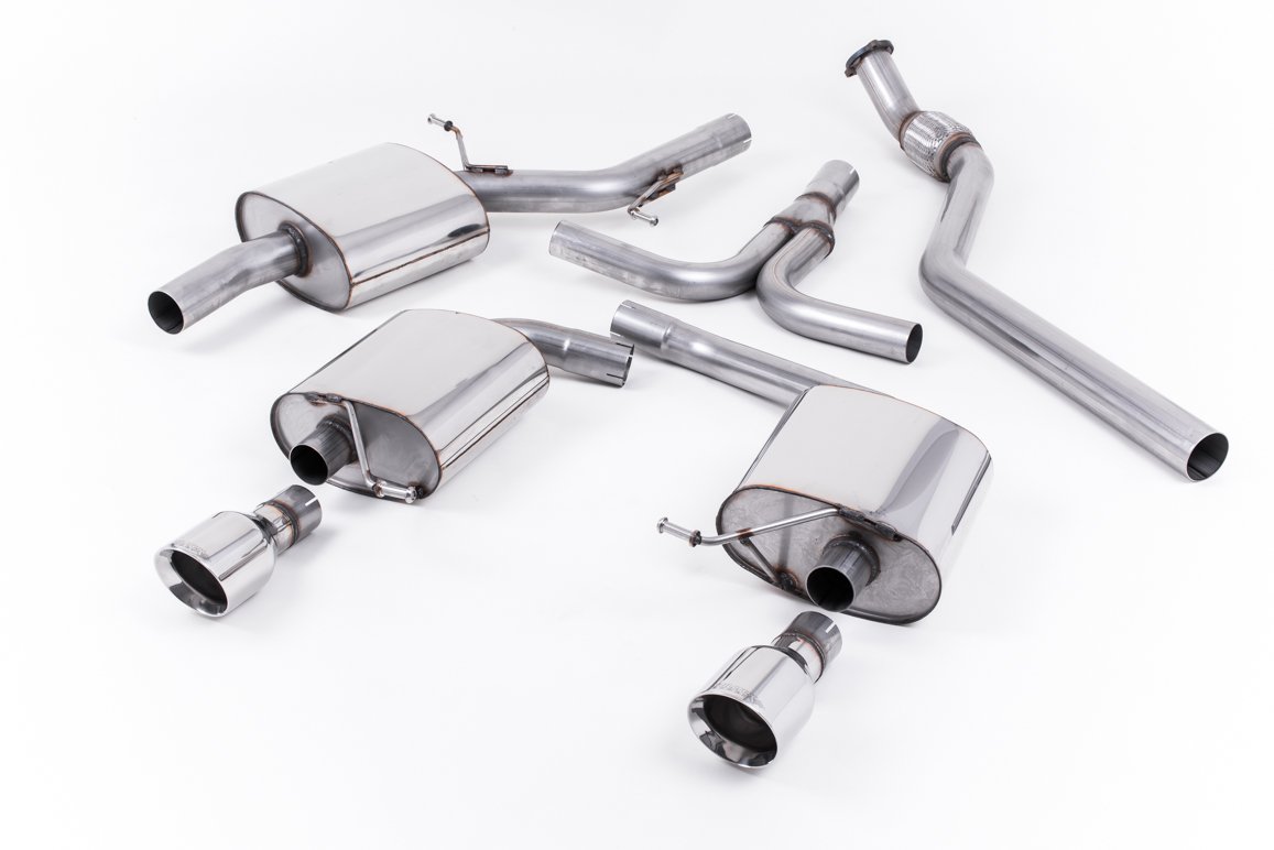 Audi A5 2.0 TFSI – sistema de escape cat-back con pulidas doble salida colas