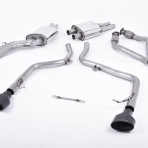 Audi S5 B8 (S tonic) – Race no resonado (más sonido) sistema de escape cat-back con negro ovaladas colas