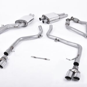 Audi S4 V6 B8/S5 B8 – sistema Race de escape cat-back con colas cuádruples pulidas
