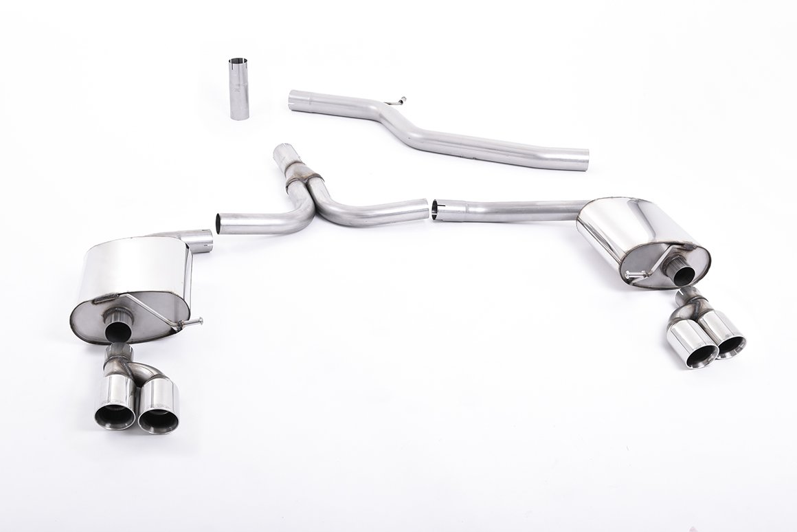 Audi A4 3.0 TDI B8/Audi A5 (Multitronic) – sistema de escape cat-back con GT80 cuádruple salida colas (requiere S-Line Valance)