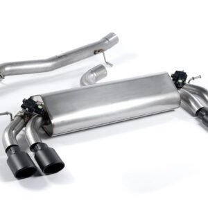 Audi S3 8V.2 – Non-Resonated (Louder) Cat-Back Exhaust System with Quad Oval Cerakote Black Trims