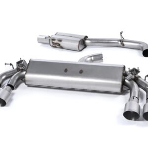 Audi S3 8V/8V.2 – Resonated Cat-Back Exhaust System with Quad Oval Brushed Titanium Trims