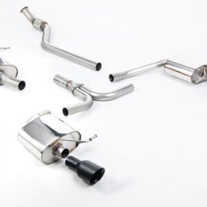Audi A4 2.0 B8 S line (Manual) – Resonated (Quieter) Cat-Back Exhaust System with Dual-outlet Cerakote Black Trims