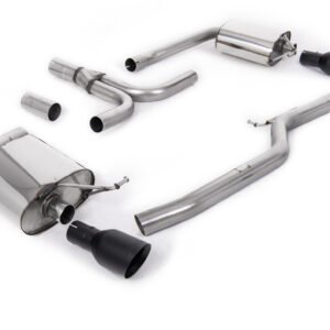 Audi A5 3.0 TDI – Cat-Back Exhaust System with Dual Outlet Cerakote Black GT100 Trims