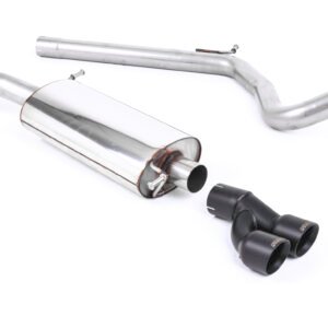 Audi A1 TFSI/VW Polo GTI 1.4 ACT/DSG – Non-Resonated (Louder) Cat-Back Exhaust System with Cerakote Black Trims