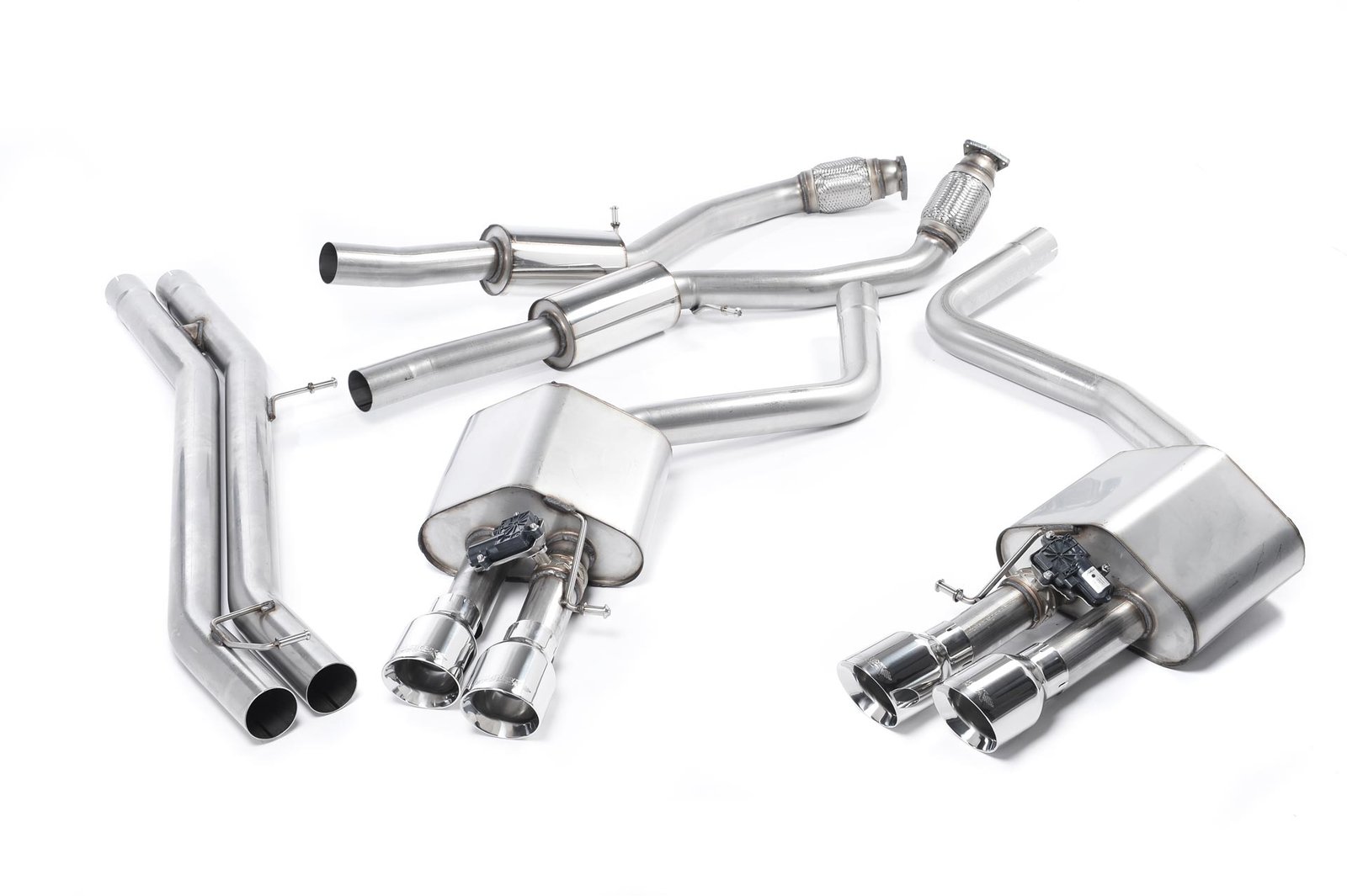 Audi S8 D4 Quattro – Escape cat-back resonado (sonido más discreto) con salidas pulidas