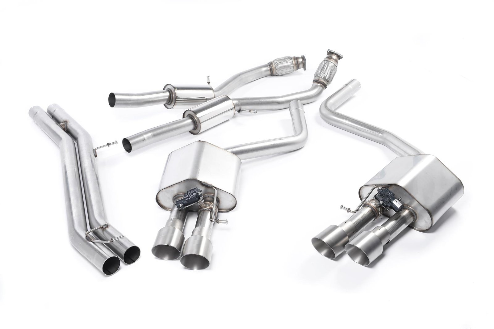Audi S8 D4 Quattro – Escape cat-back resonado (sonido más discreto) con salidas de titanio