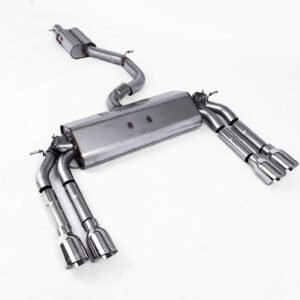 Audi S3 8V/V.2 – Resonated (Quieter) Cat-Back Exhaust System with Quad Round Polished Trims