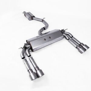 Audi S3 8V/V.2 – Resonated (Quieter) Cat-Back Exhaust System with Quad Round Titanium Trims