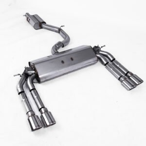 Audi S3 8V/V.2 – Resonated (Quieter) Cat-Back Exhaust System with Quad Oval Polished Trims