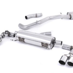 Audi S1 – Resonated (Quieter) Cat-Back Exhaust System with Quad Polished Round Trims