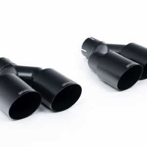 Audi S1 – Escape cat-back resonado (sonido más discreto) con salidas cuádruples negras Cerakote redondas