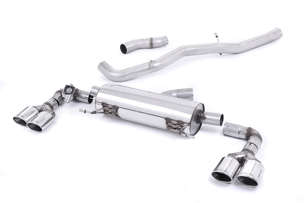 Audi S1 – Non-Resonated (Louder) Cat-Back Exhaust System with Quad Polished Oval Trims