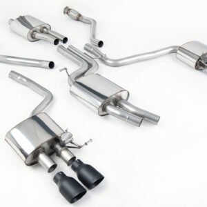 Audi SQ5 Supercharged – Cat-Back Exhaust System with Quad Cerakote Black Trims