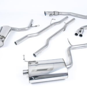 Audi A4 1.8T B6 Quattro – Non-Resonated (Louder) Cat-Back Exhaust System with 90mm GT90 trims