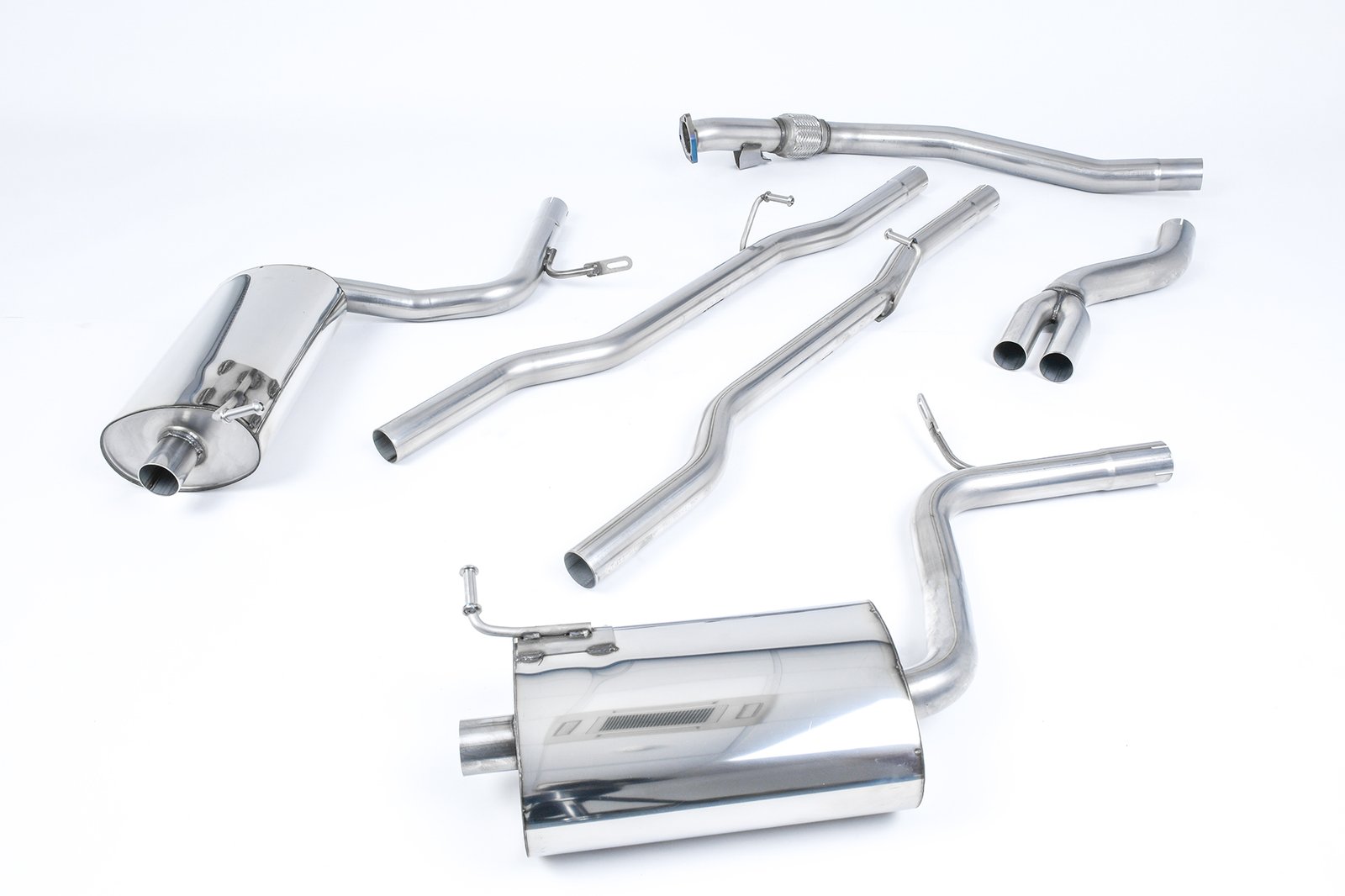 Audi A4 1.8T B6 Quattro – Non-Resonated (Louder) Cat-Back Exhaust System with 90mm GT90 trims