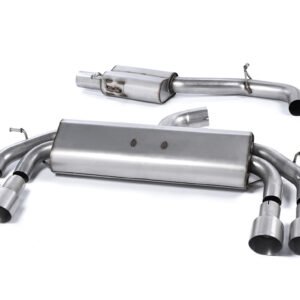 Audi S3 8V/8V.2 Sportback sin GPF – sin válvulas y resonado (más discreto) sistema de escape cat-back Race con colas cuádruples redondas de titanio