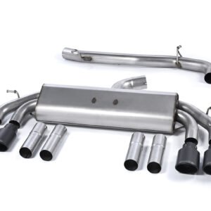 Audi S3 8V/V.2 – Non-Valved & Non-Resonated (Louder) Cat-Back Race Exhaust System with Quad Round Titanium Trims