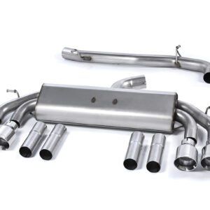 Audi S3 8V/V.2 – Non-Valved & Non-Resonated (Louder) Cat-Back Race Exhaust System with Quad Round Polished Trims