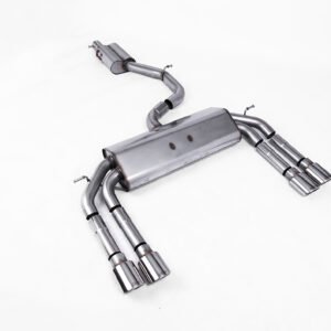 Audi S3 8V/V.2 – Non-Valved & Resonated (Quieter) Cat-Back Race Exhaust System with Quad Oval Polished Trims