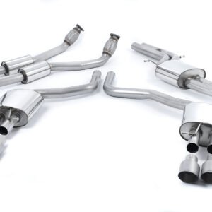 Audi S6 C7/S7 Sportback – Resonated (Quieter) Cat-Back Exhaust System with Titanium Trims