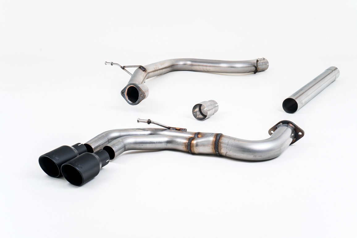 Audi A3 2.0 TDI MQB – Non-Resonated (Louder) Cat-Back Exhaust System with Cerakote Black Trims