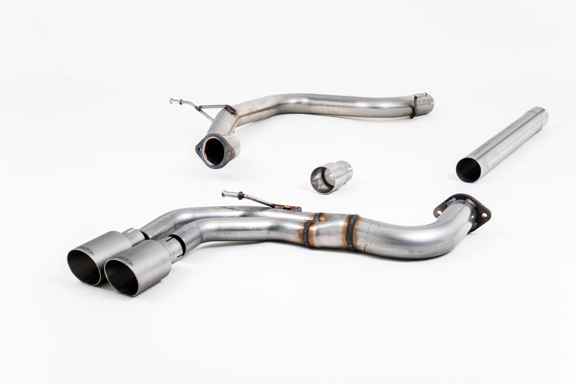 Audi A3 2.0 TDI MQB – Non-Resonated (Louder) Cat-Back Exhaust System with Titanium Trims