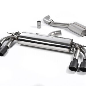 Audi TTS MK3 – Resonated (Quieter) Cat-Back Exhaust System with Cerakote Black Oval Tips