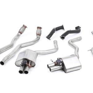 Audi RS6/RS7 C7 – Non-Resonated (Louder) Complete Exhaust System with Catalyst Bypass – Uses OE Trims