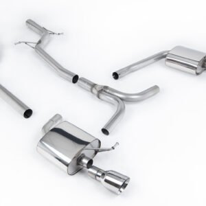 Audi A4 2.0 B8 S line (Tiptronic) – Non-Resonated (Louder) Cat-Back Exhaust System with Dual-outlet GT100 Trims