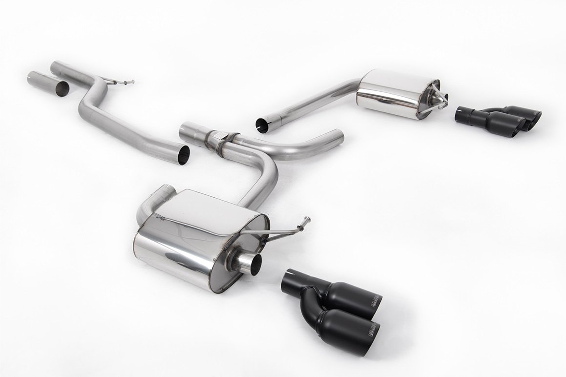 Audi A4 3.0 TDI B8/Audi A5 (Multitronic) – sistema de escape cat-back con Cerakote negro cuádruple salida colas (requiere S-Line Valance)