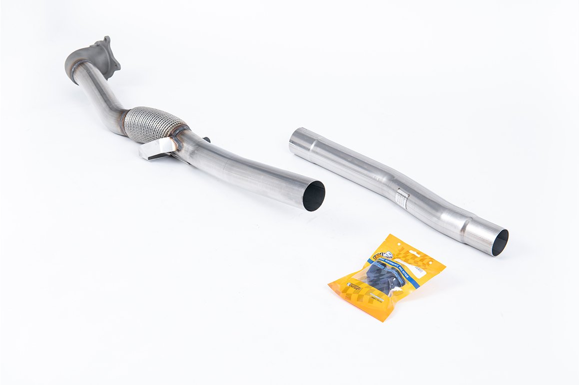 Audi TTS MK2 Quattro – Downpipe fundido de acero inoxidable de gran diámetro con supresor de catalizador (para Milltek 2.75″ cat-back)