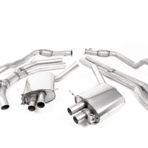 Audi RS5 B9 modelos con GPF – Road+ sistema de escape cat-back con titanio quemado ovaladas colas