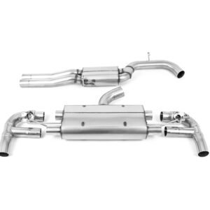Audi RS3 8V Facelift – 80MM Resonated (Quieter) Cat-Back Exhaust System with Burnt Titanium Trims