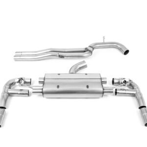 Audi RS3 8V – 80MM Non-Resonated (Louder) Cat-Back Exhaust System with Cerakote Black Trims