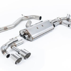 Audi S3 8Y Sportback modelos con GPF – 80mm no resonado (más sonido) sistema de escape cat-back con colas pulidas