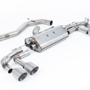 Audi S3 8Y Sportback modelos con GPF – 80mm no resonado (más sonido) sistema de escape cat-back con colas de titanio