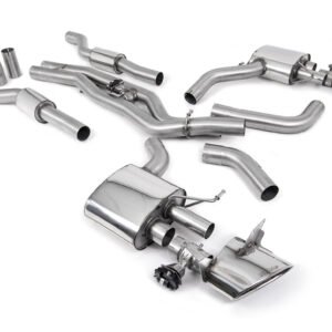 Audi RS6/RS7 C8 – resonado (más discreto) cat-back Back sistema con colas ovaladas pulidas