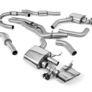 Audi RS6/RS7 C8 – resonado sistema cat-back (doble 80mm) con colas ovaladas pulidas