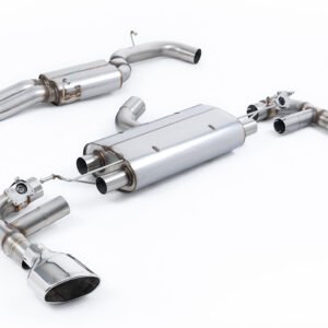 Audi TTRS MK3 Quattro – 80mm Resonated (Quieter) Cat-Back Exhaust System with Polished Trims