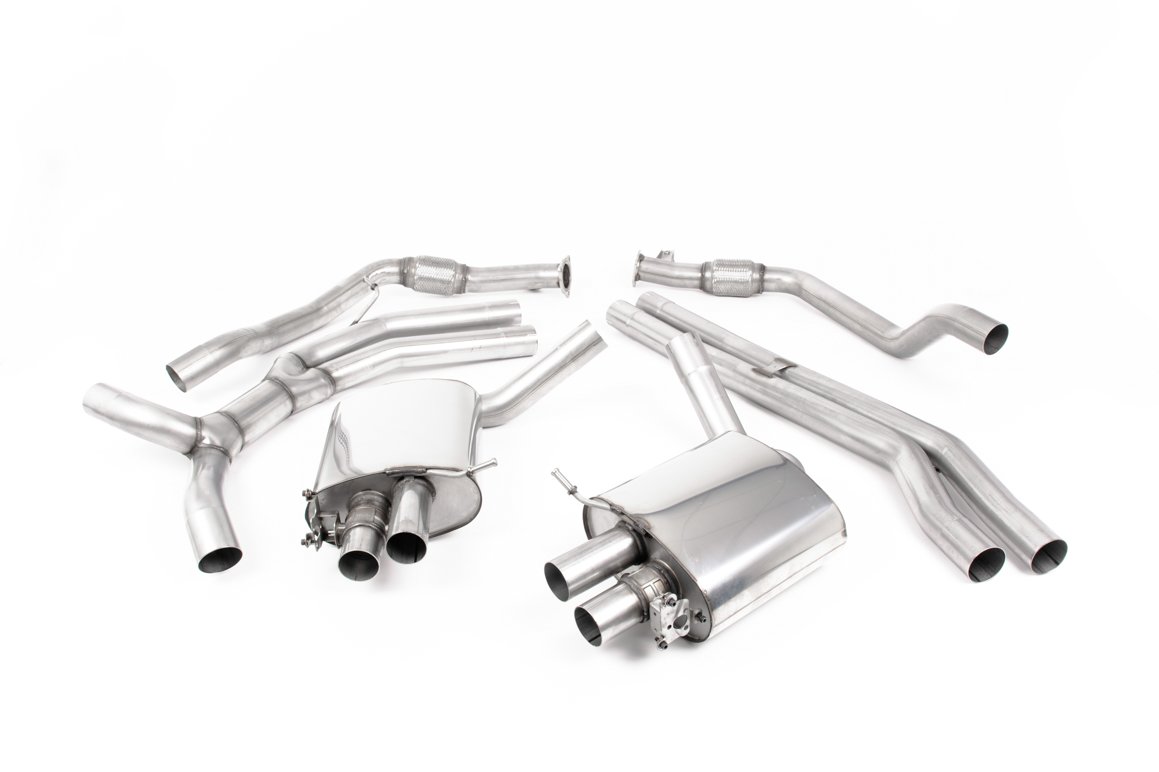 Audi RS5 B9.5 Non GPF Models – Road+ Cat Back Exhaust System with Burnt Titanium Oval Trims