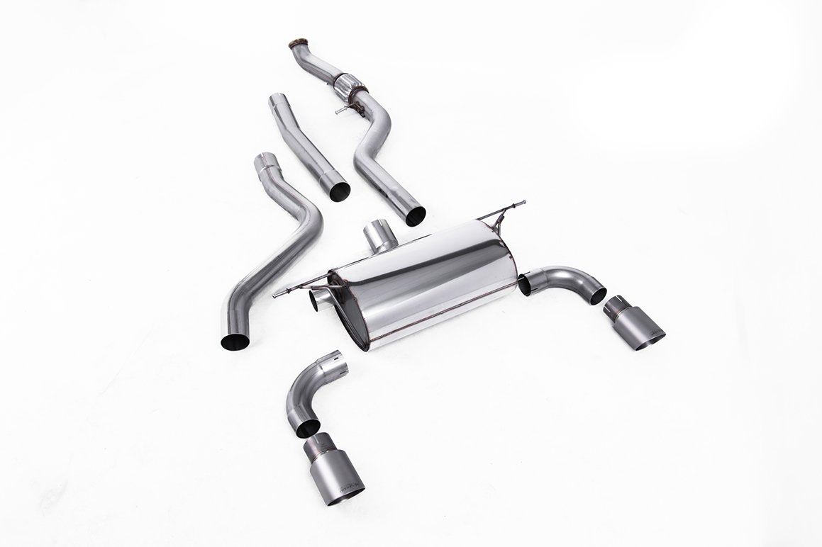 sistema de escape cat-back con Road silencioso trasero y colas de titanio